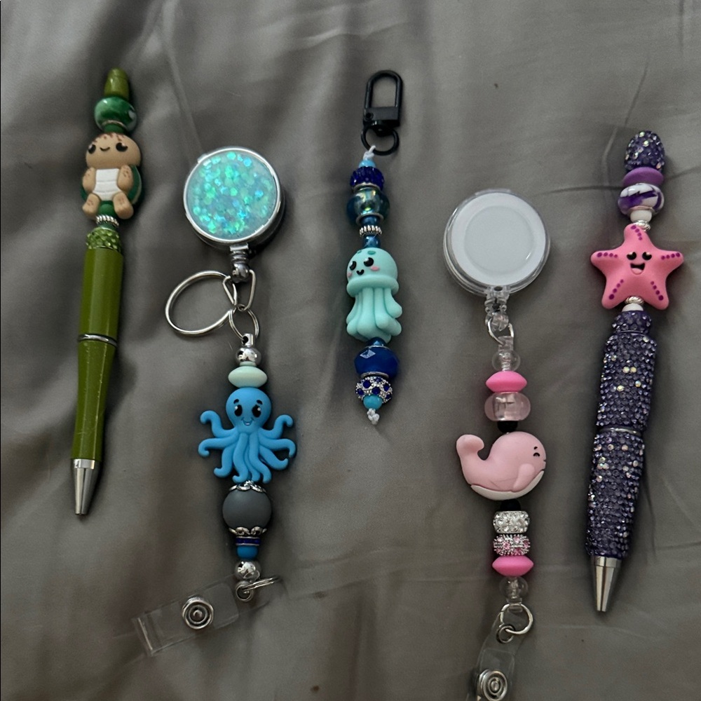 Under the sea pens lanyards and purse charm